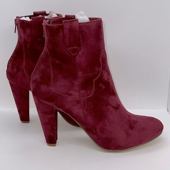 Sexy Red High Heeled Mid-Calf Boots By ShoeDazzle. Size 9.5 With A 4 Inch Heel. - Picture 5 of 7